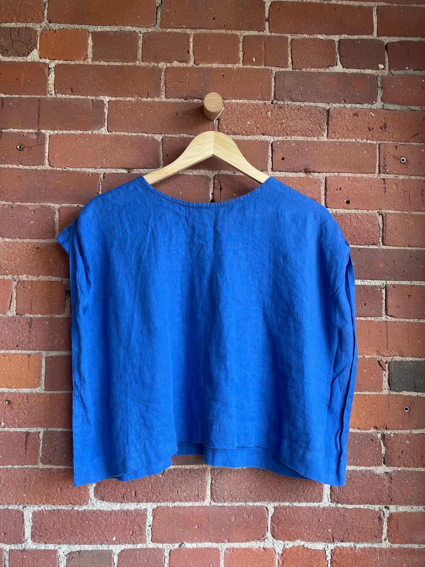 Pamut Blue Linen Top SS1-2