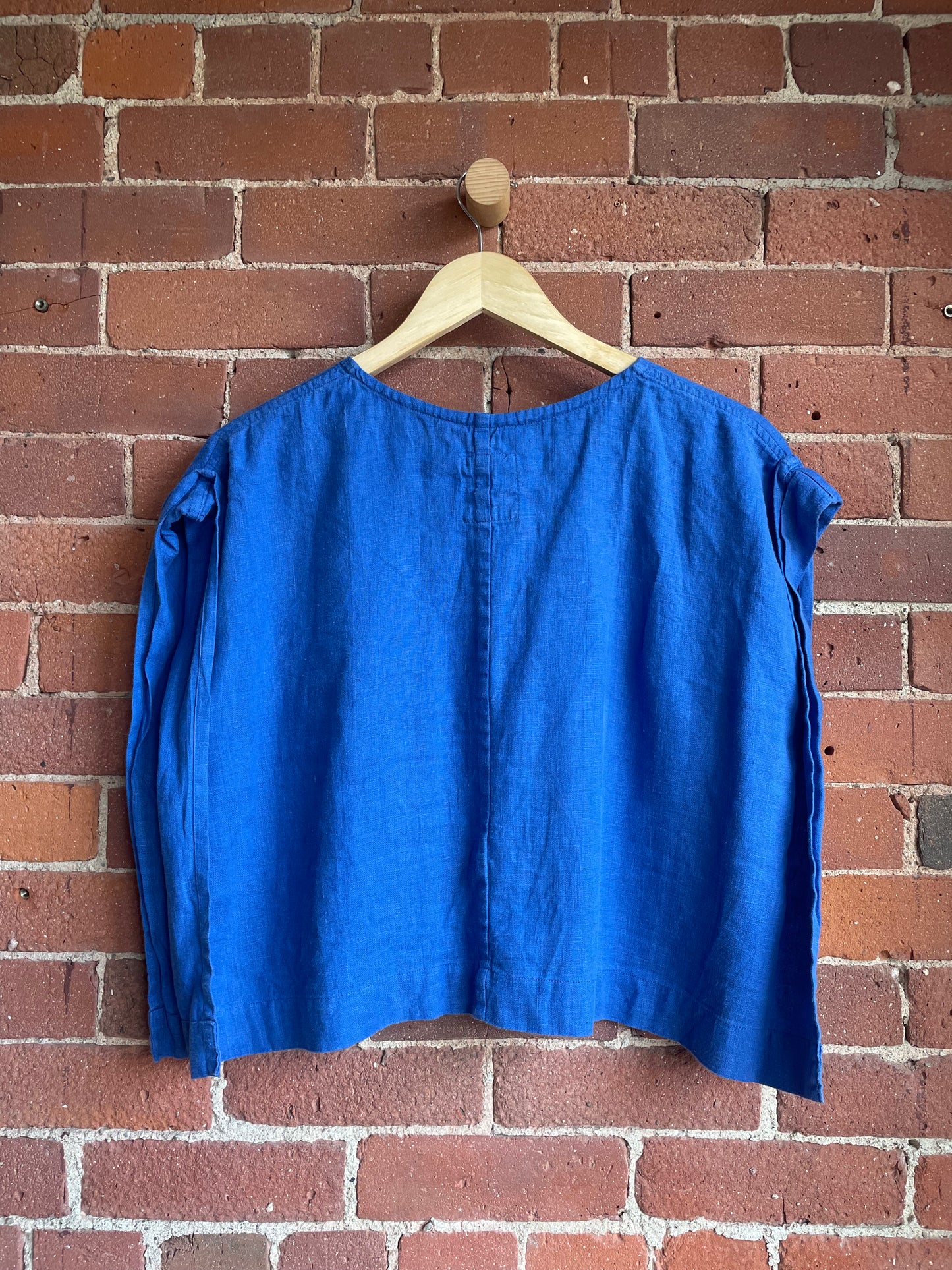 Pamut Blue Linen Top SS1-2