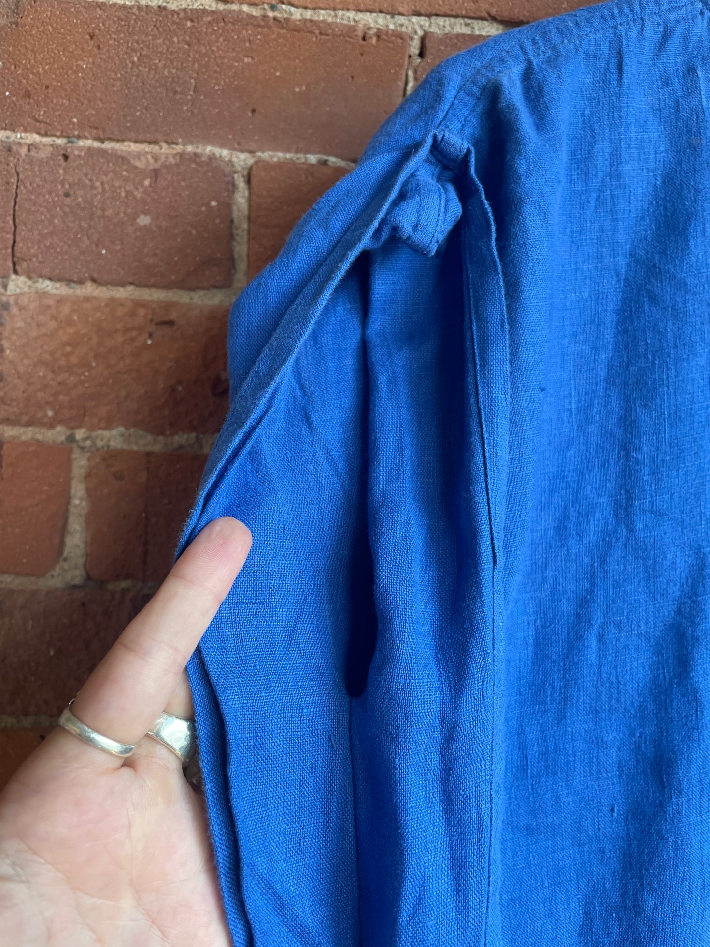 Pamut Blue Linen Top SS1-2