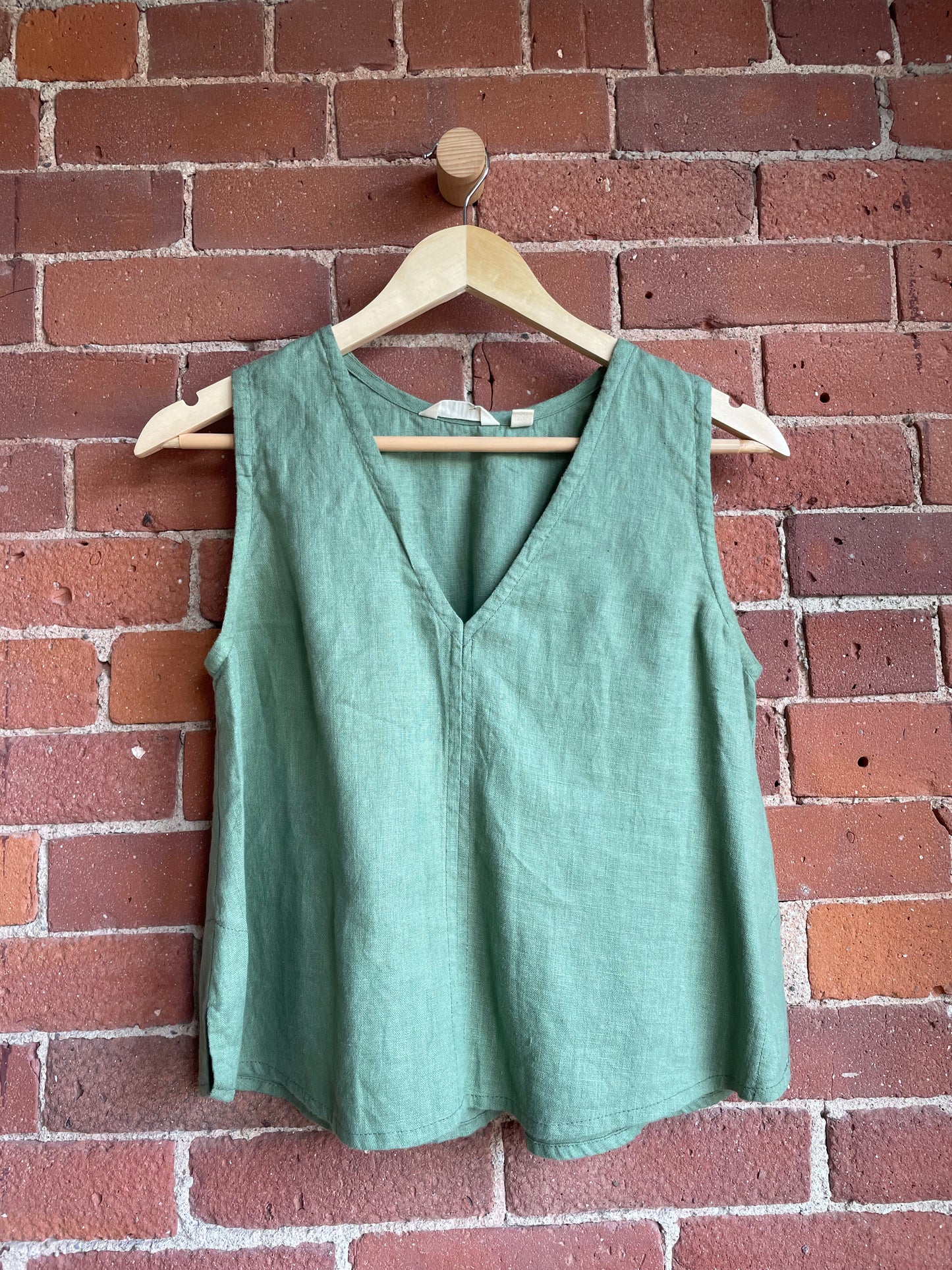 Pamut Green Linen Tank SS1
