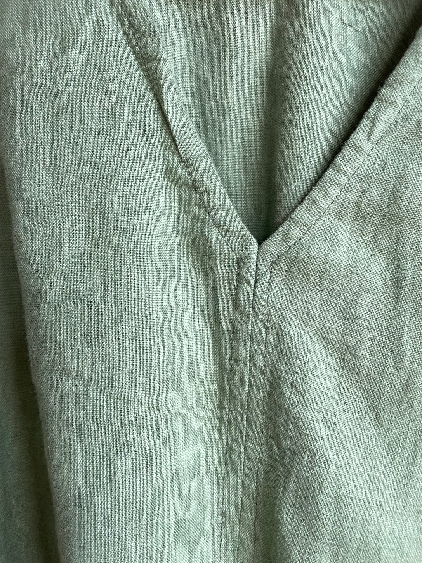 Pamut Green Linen Tank SS1