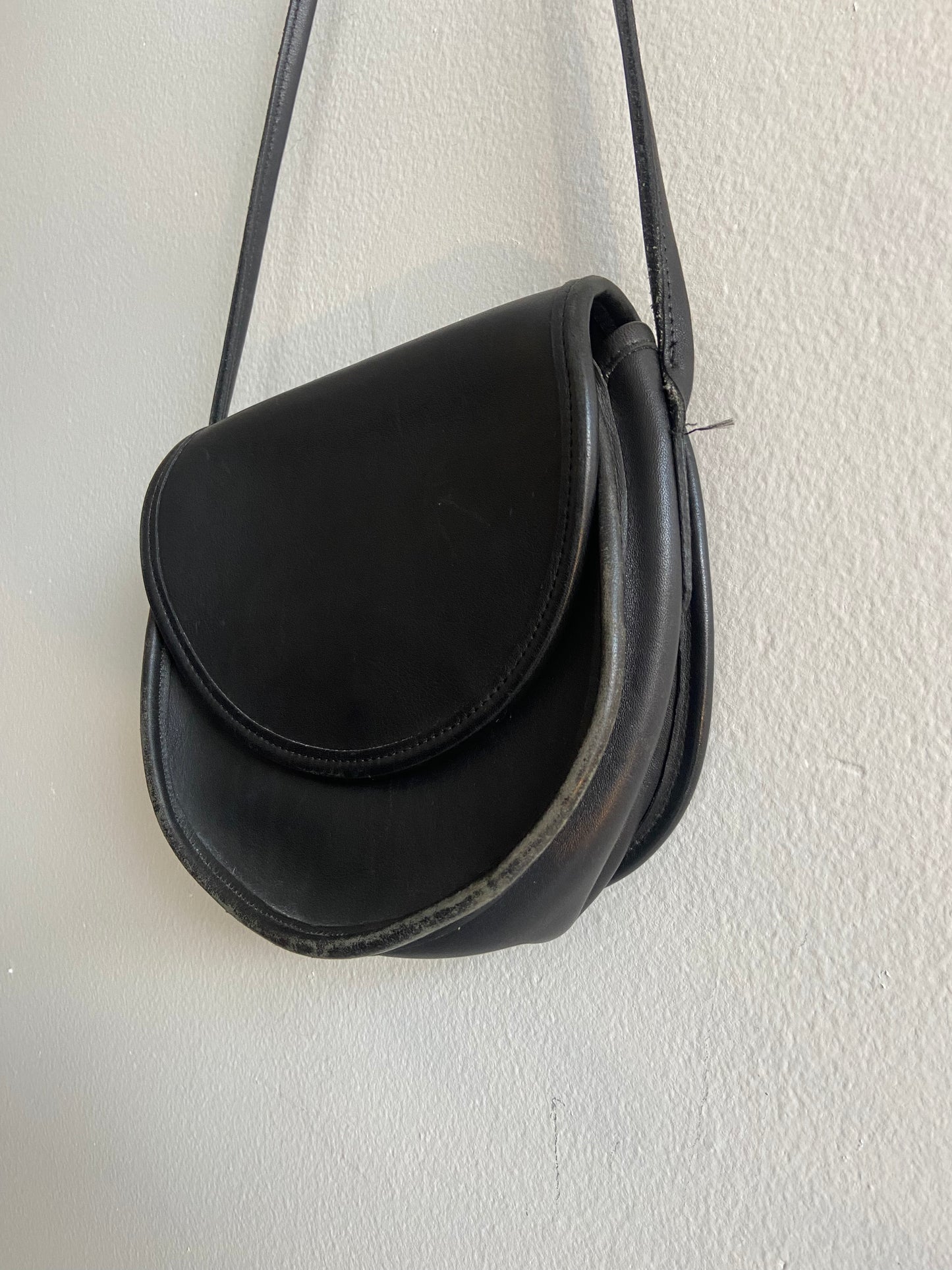 Black leather purse