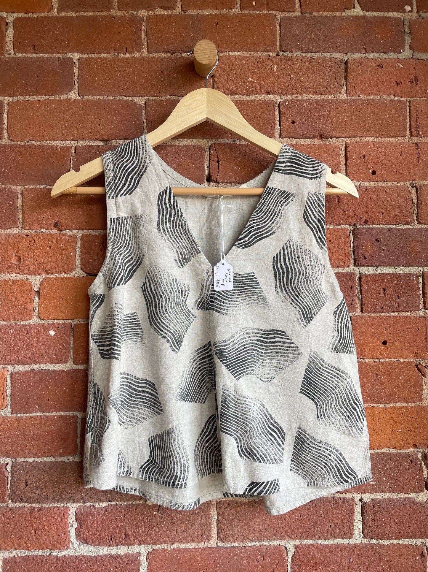 Pamut Geometric Linen Top SS1