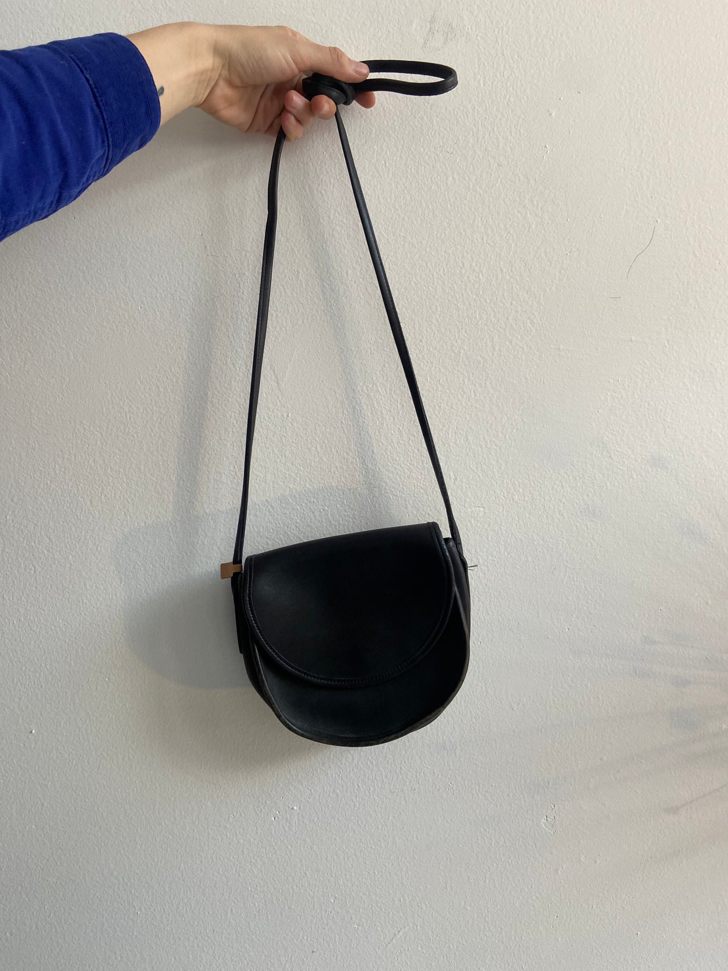 Black leather purse