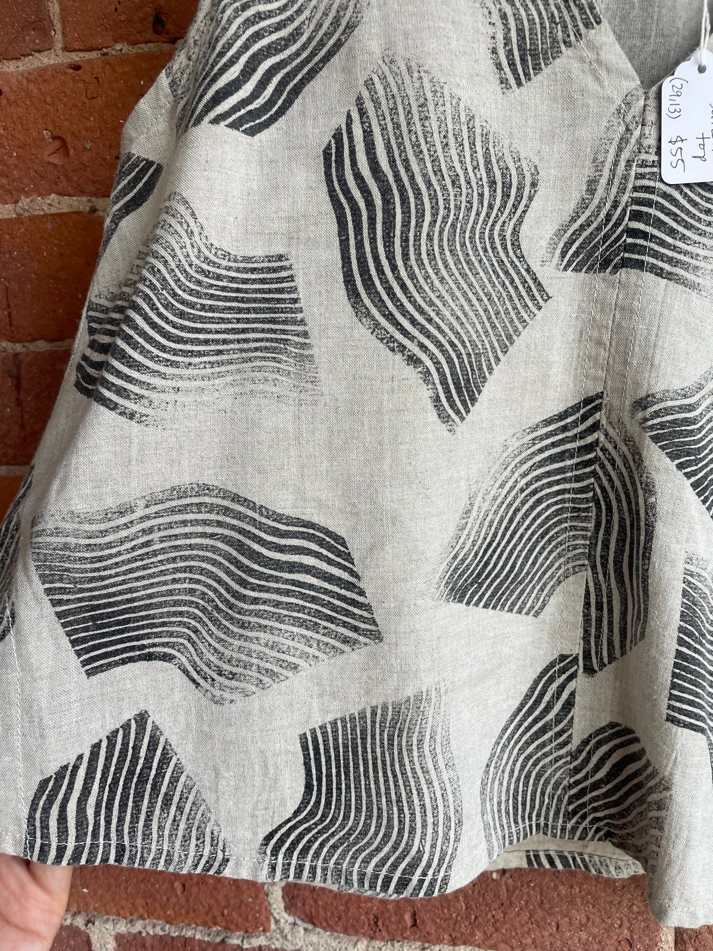 Pamut Geometric Linen Top SS1