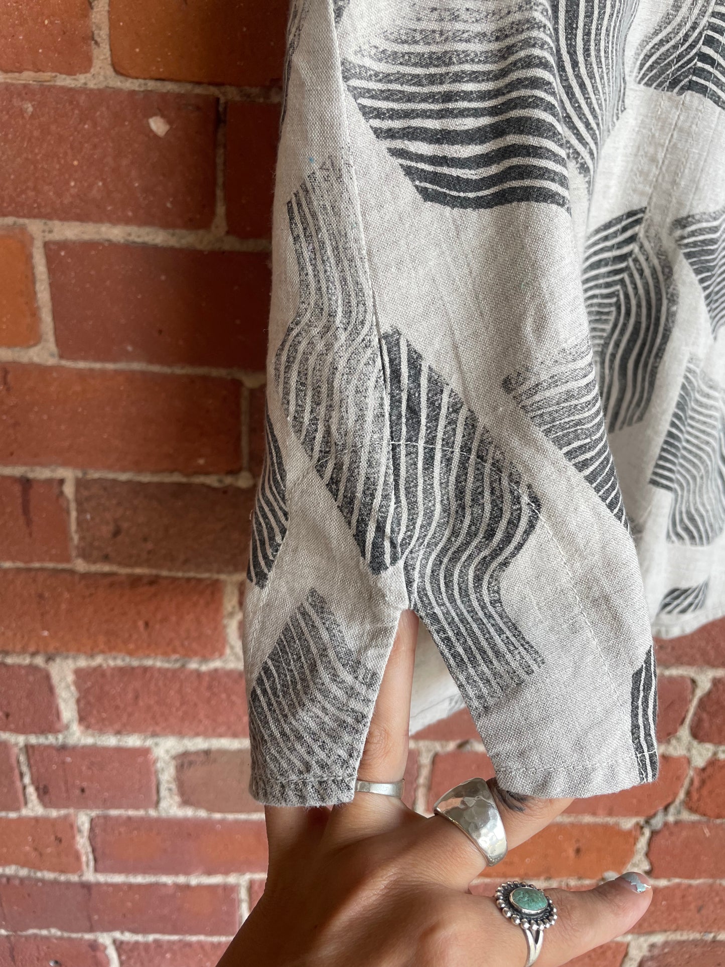 Pamut Geometric Linen Top SS1