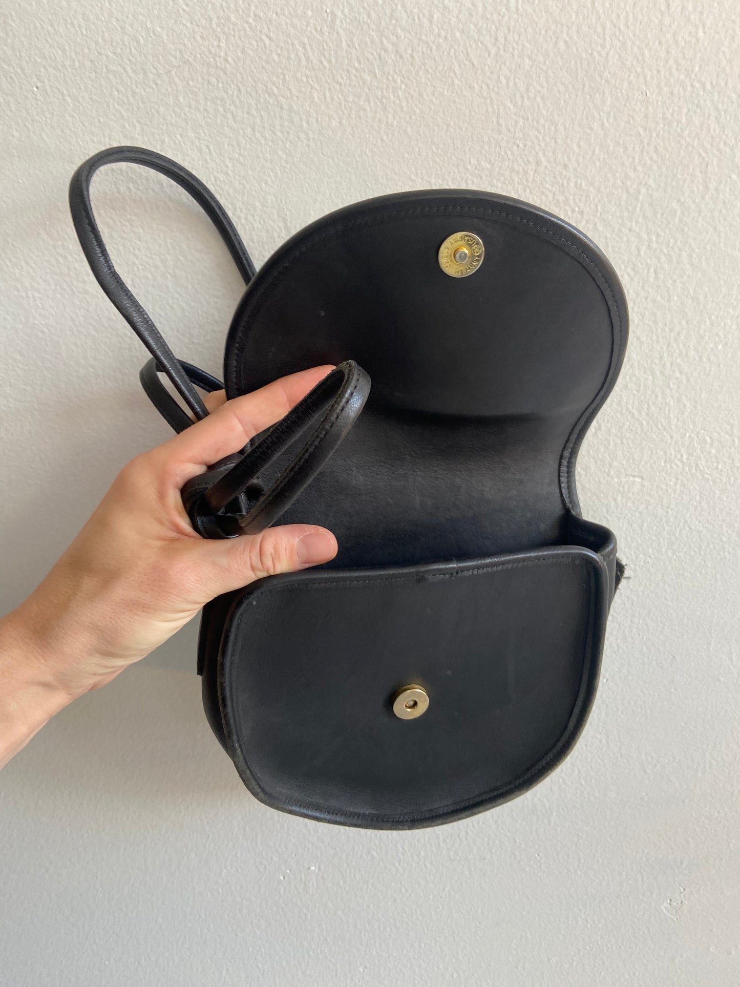 Black leather purse