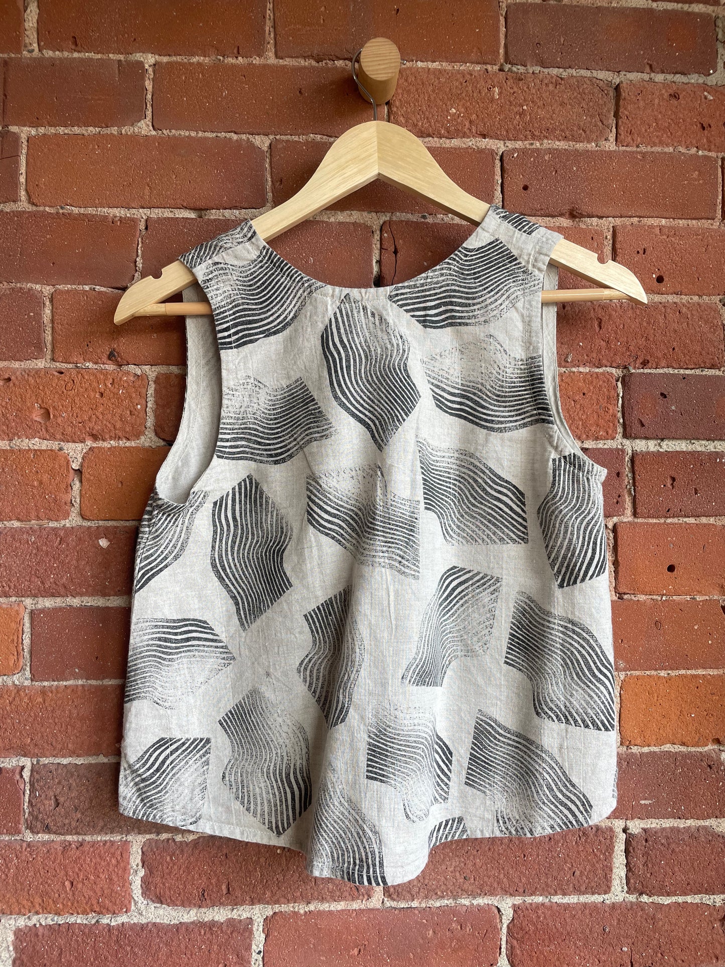 Pamut Geometric Linen Top SS1