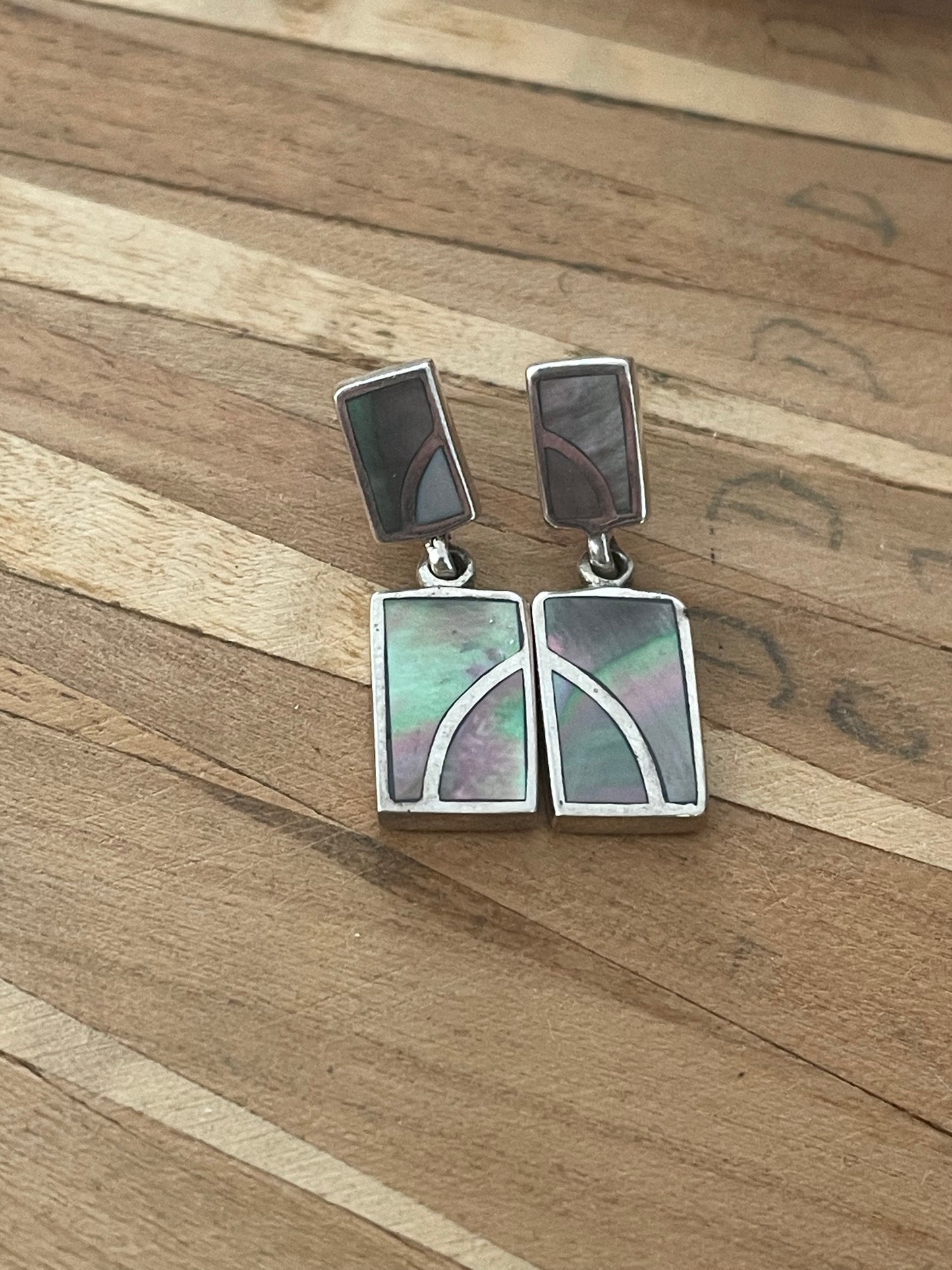 Mother of Pear Stud Dangles