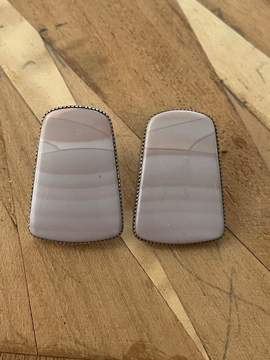 Light Mauve Stone & Sterling Studs