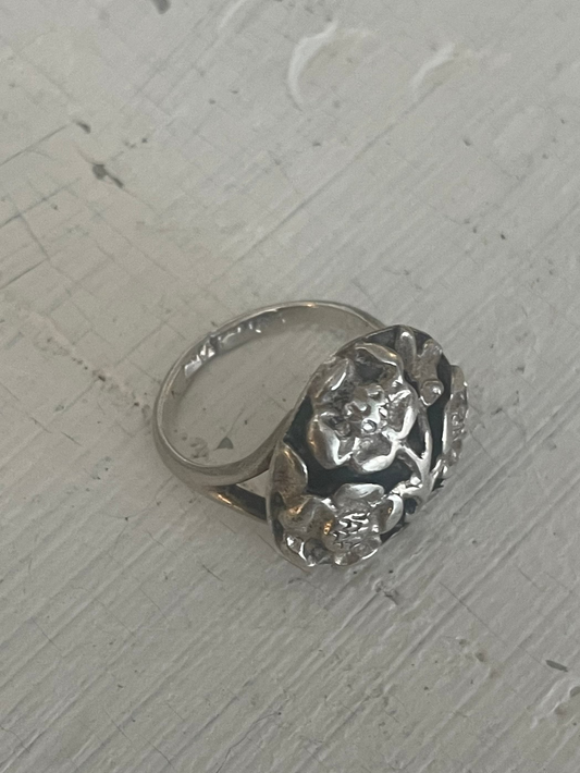 Silver Rose Ring