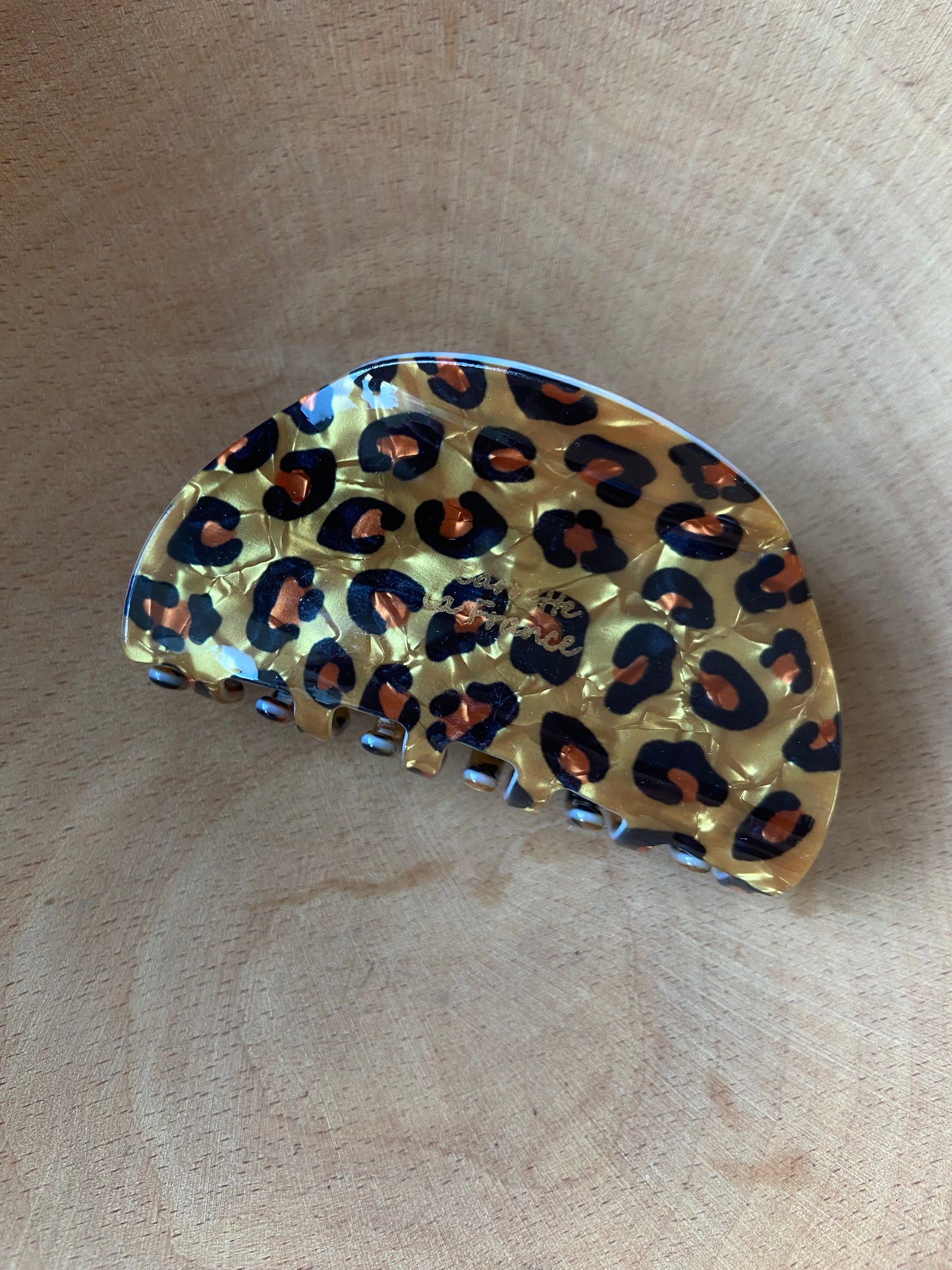 Leopard print hair clip
