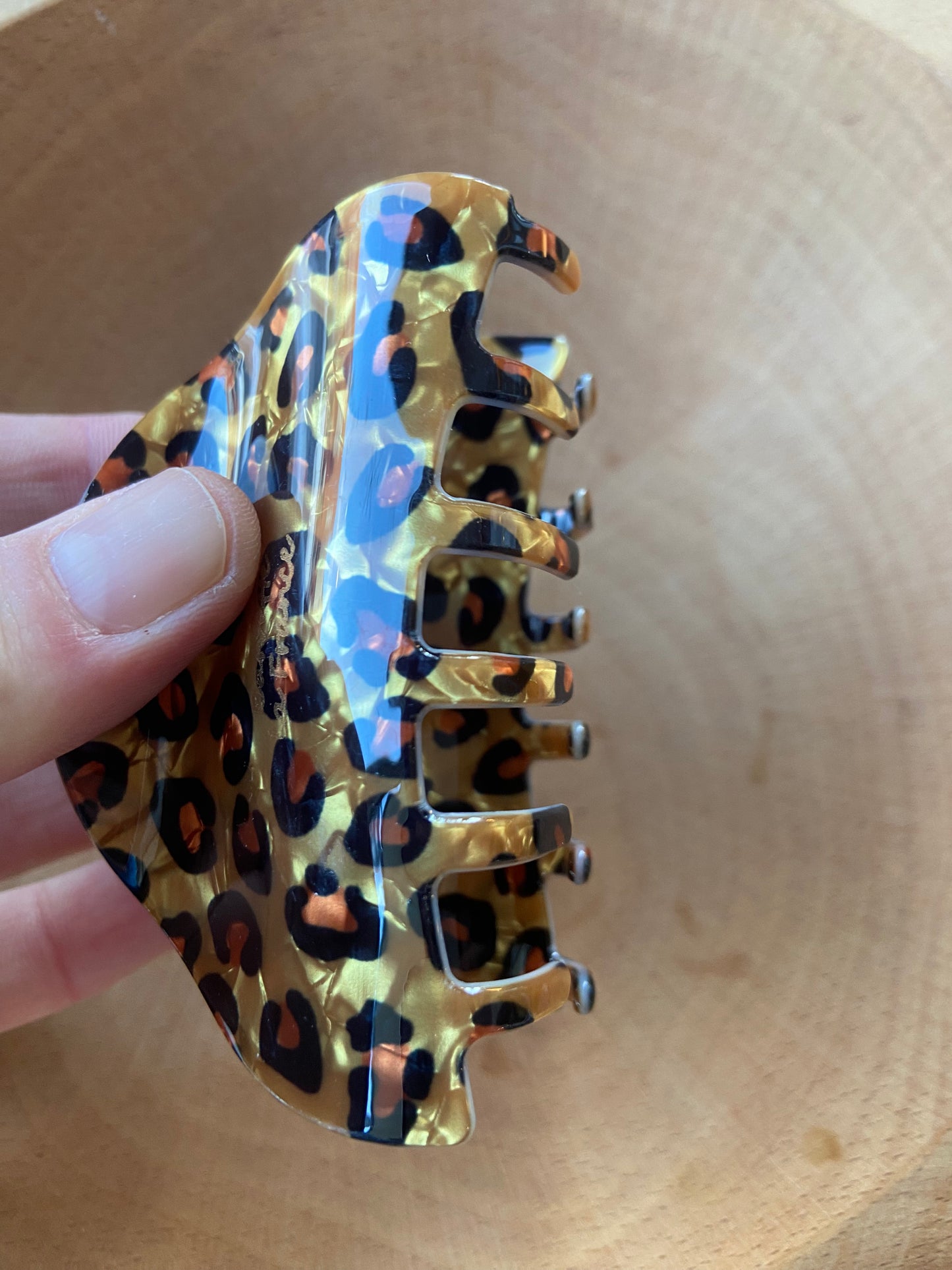 Leopard print hair clip