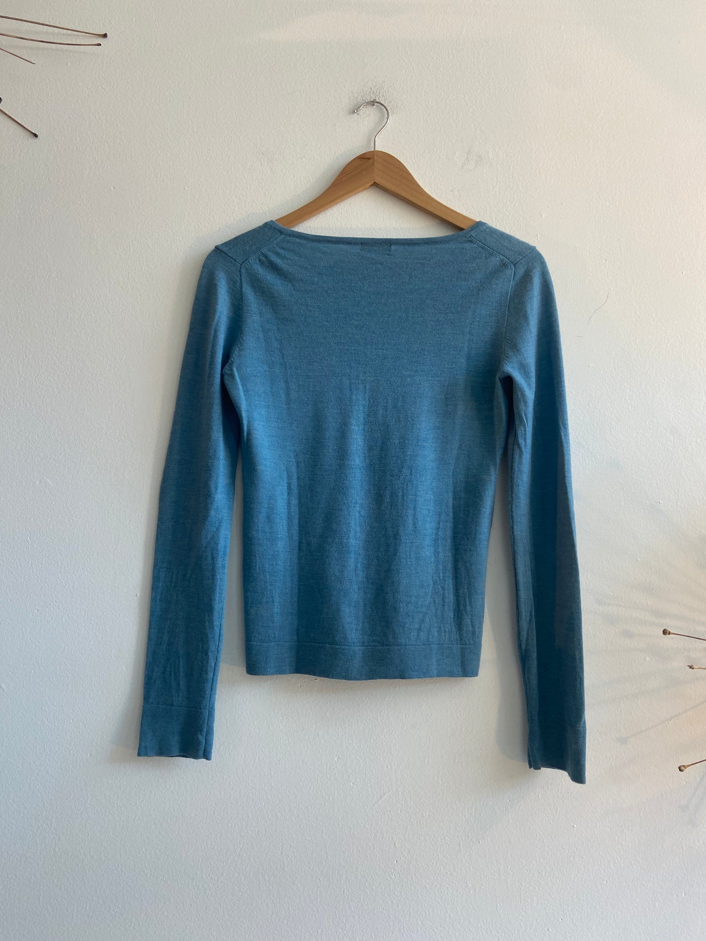 J Crew blue merino wool sweater SS 1