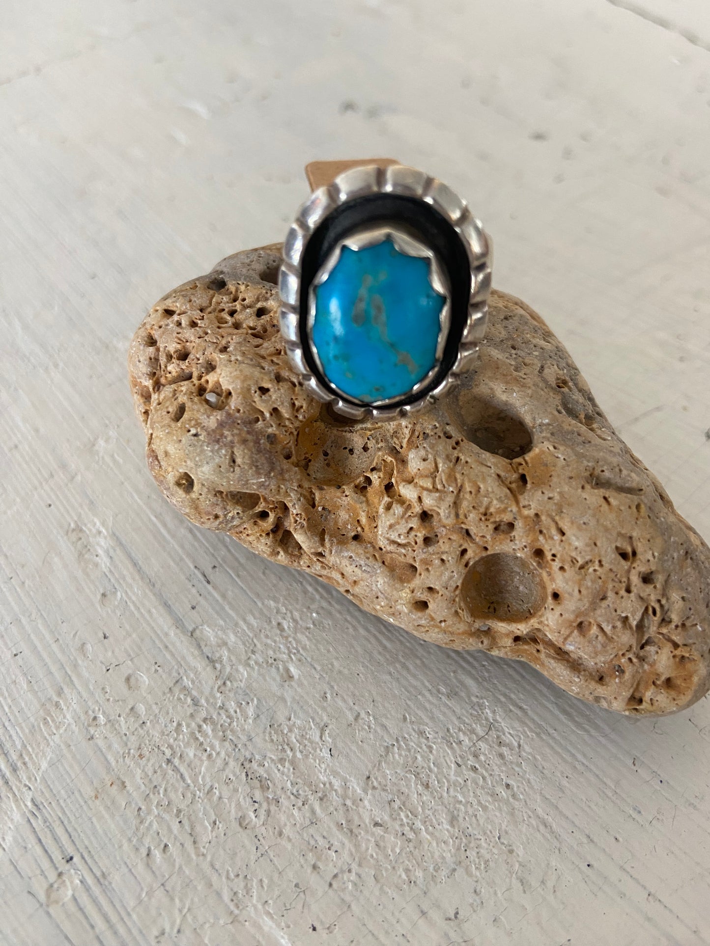 Sterling silver and turquoise ring size 7.5