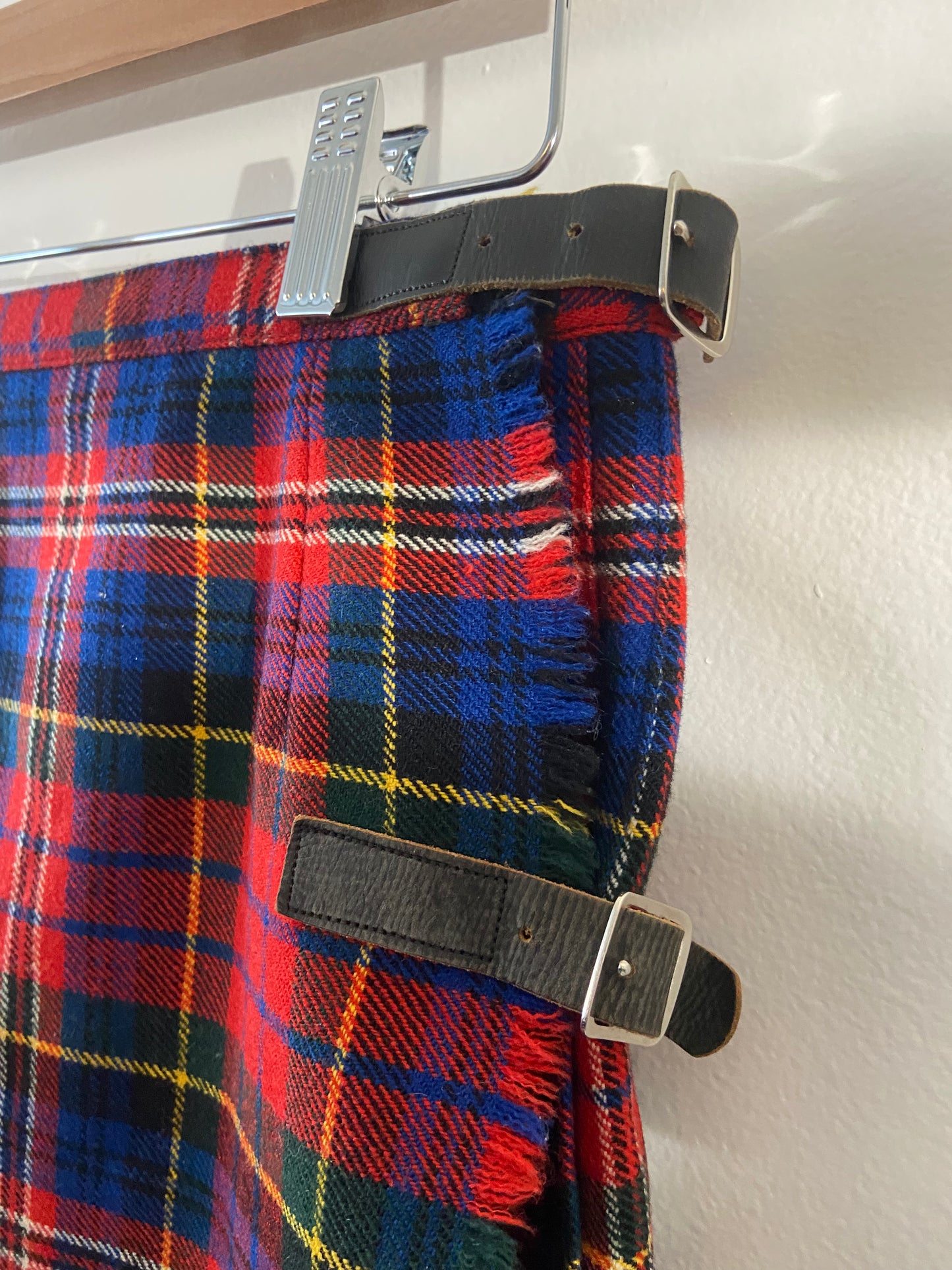 Tartan navy and red wool kilt SS 1