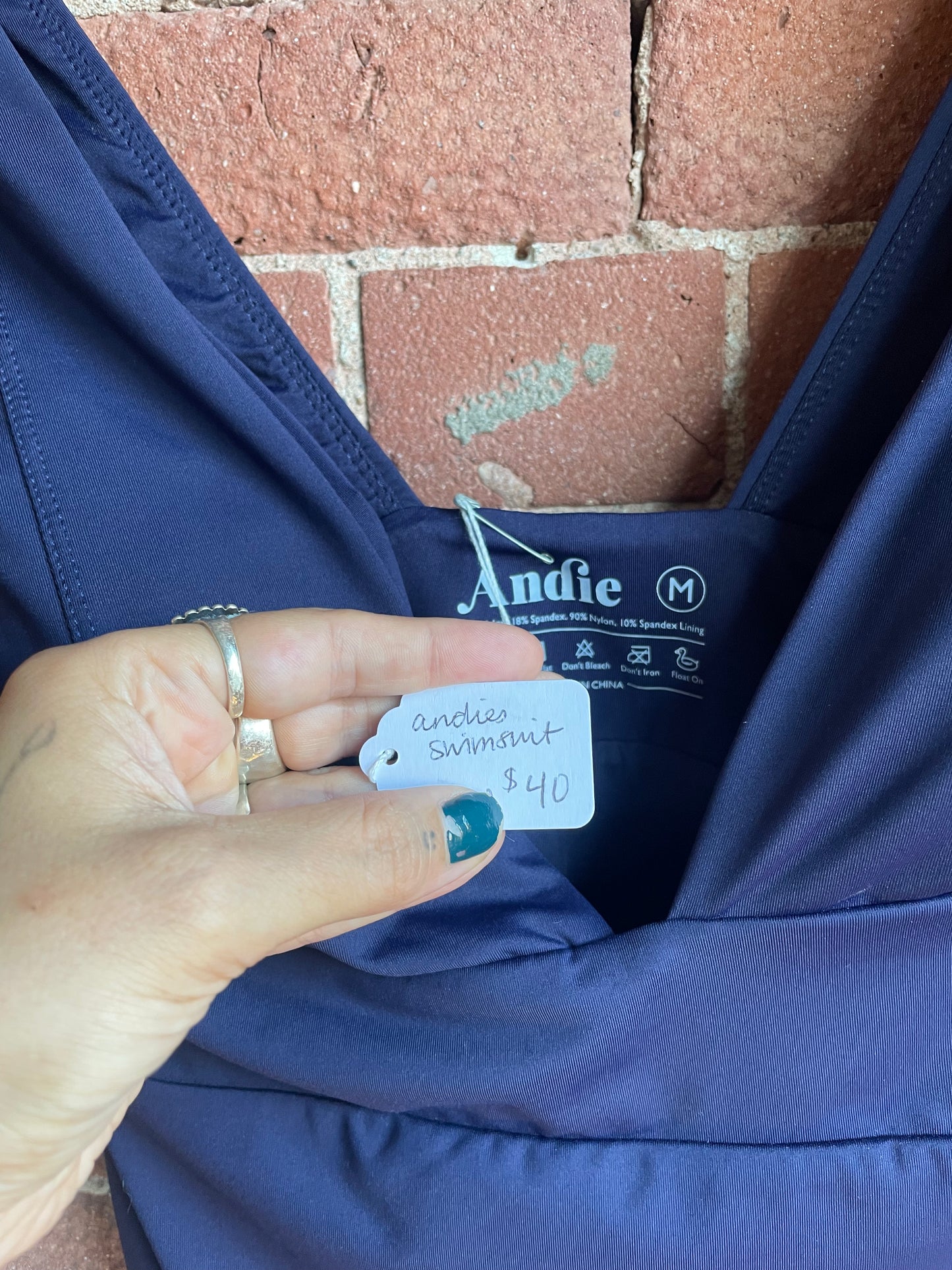 Andie Navy Swimsuit "M" SS2
