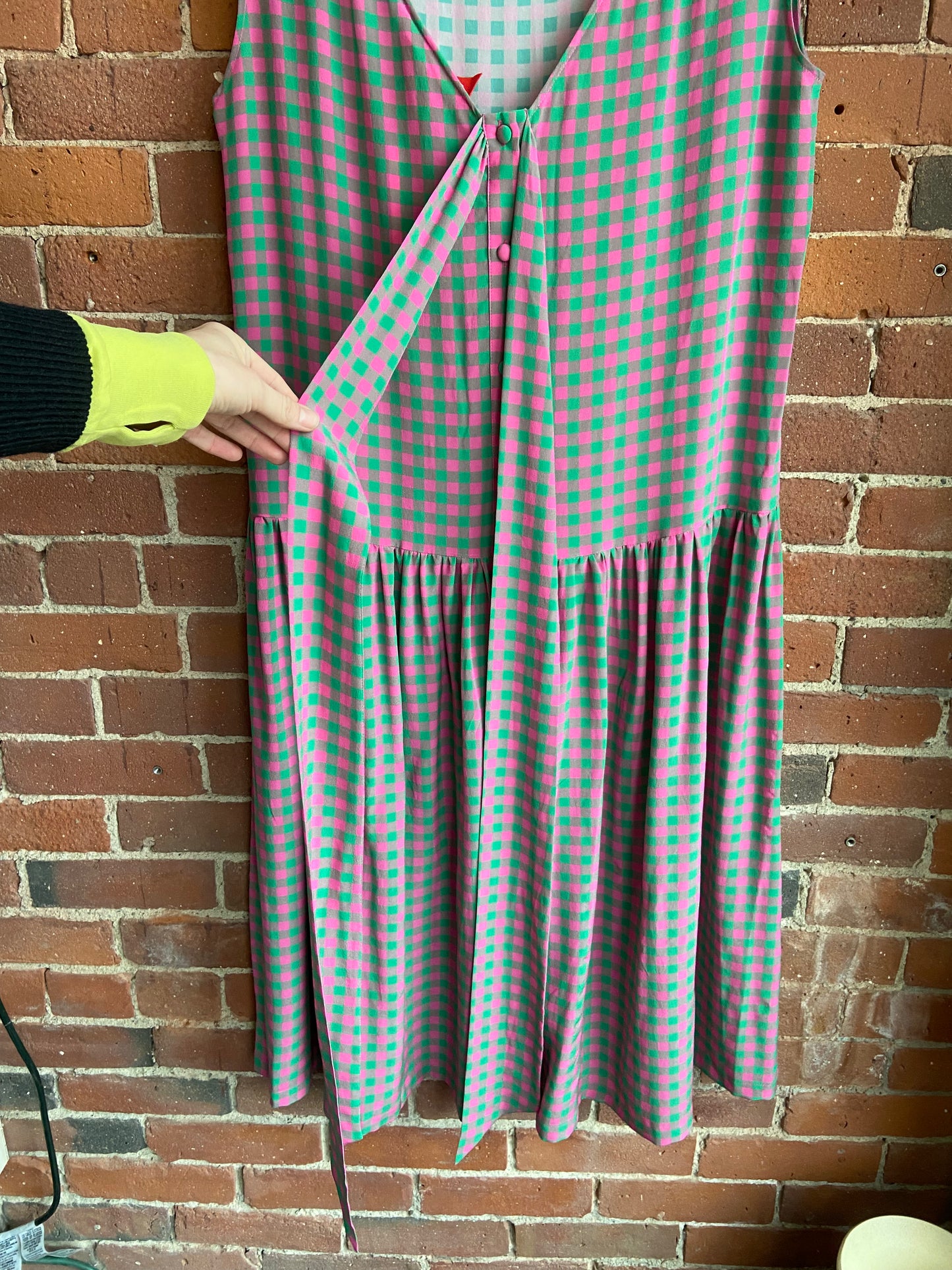 Caro Editions silk pink and green frock SS 3