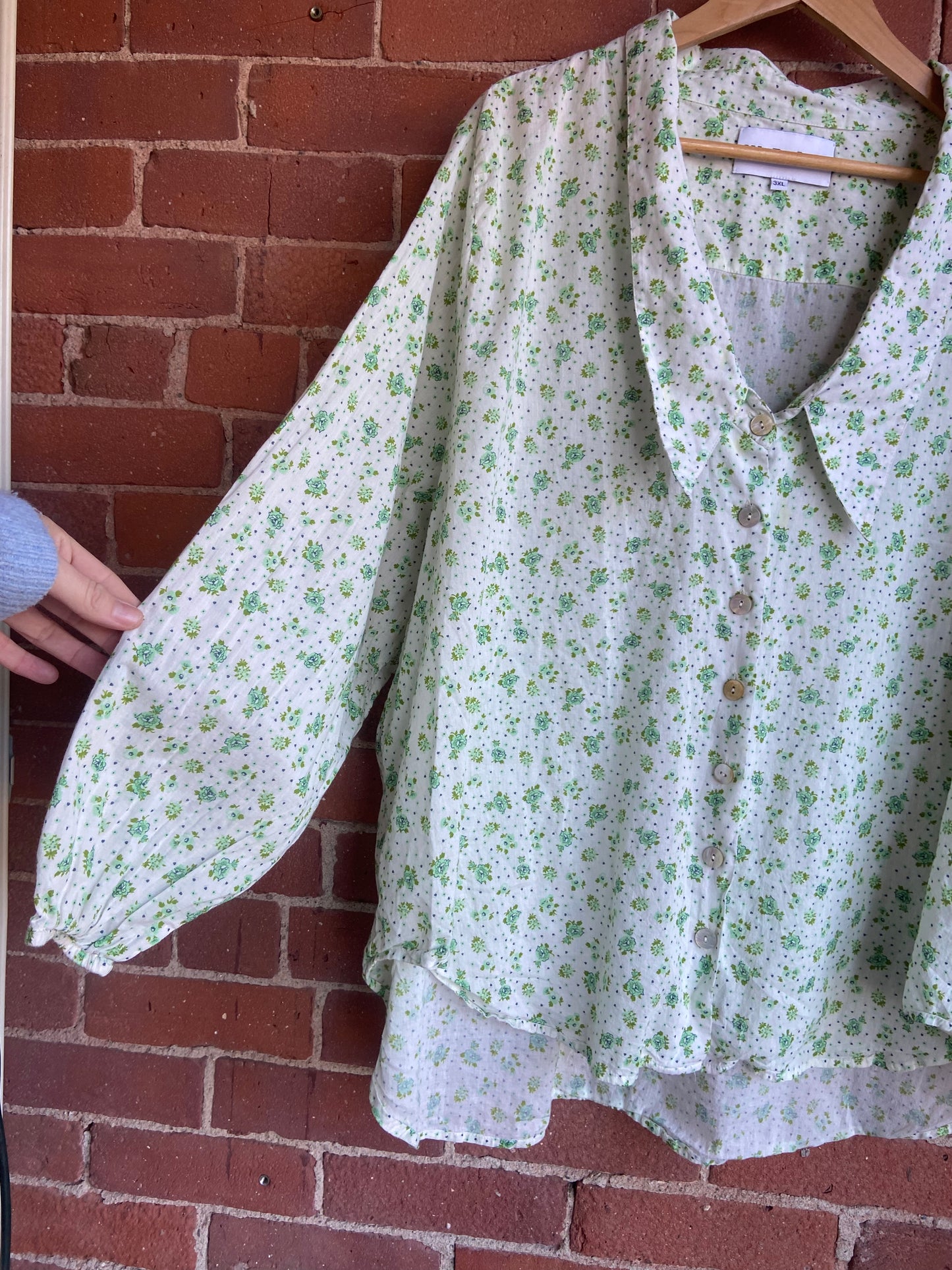 Wray top green flowers SS 3