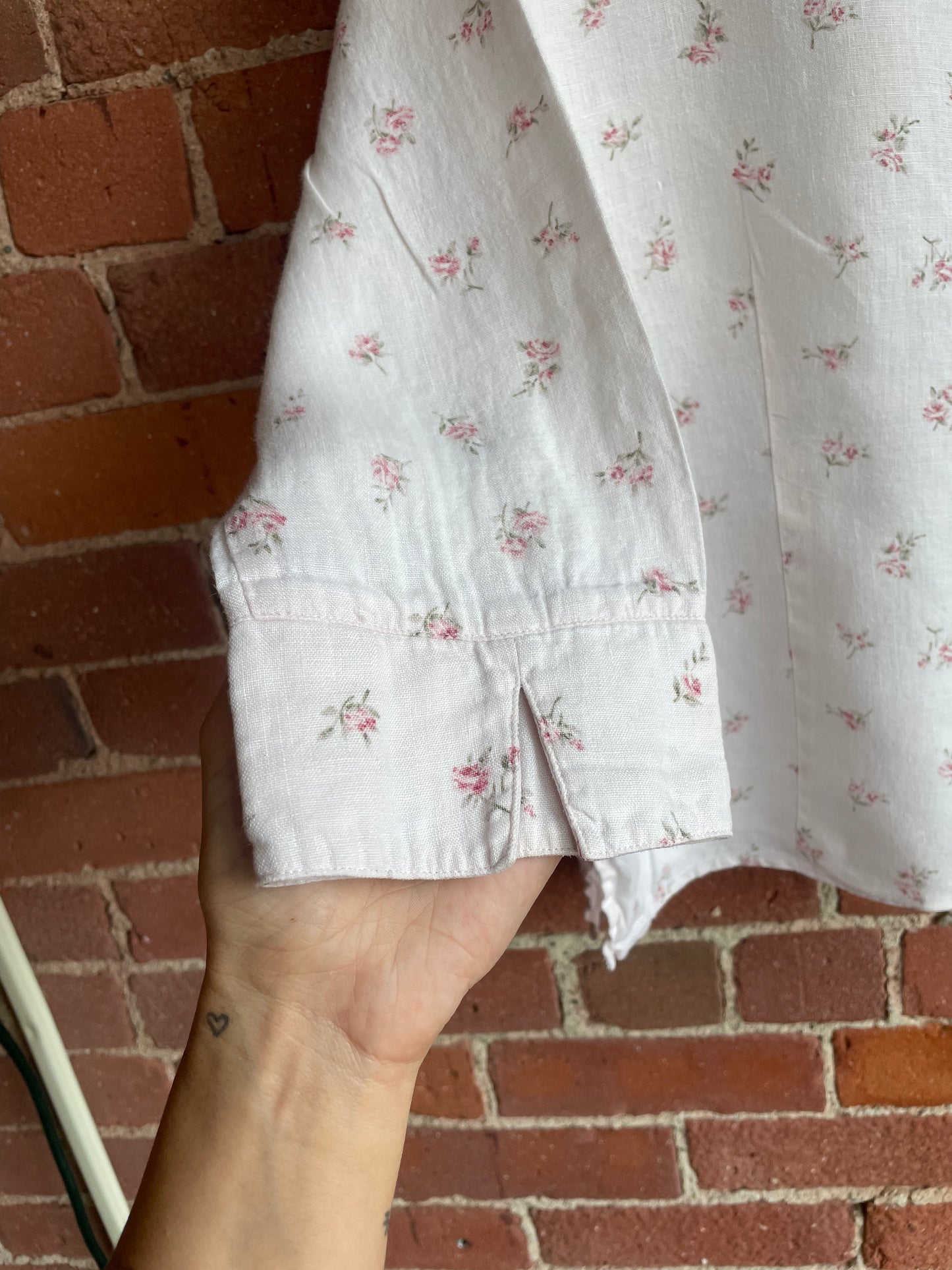 Vintage Floral 100% Linen Button Down SS2