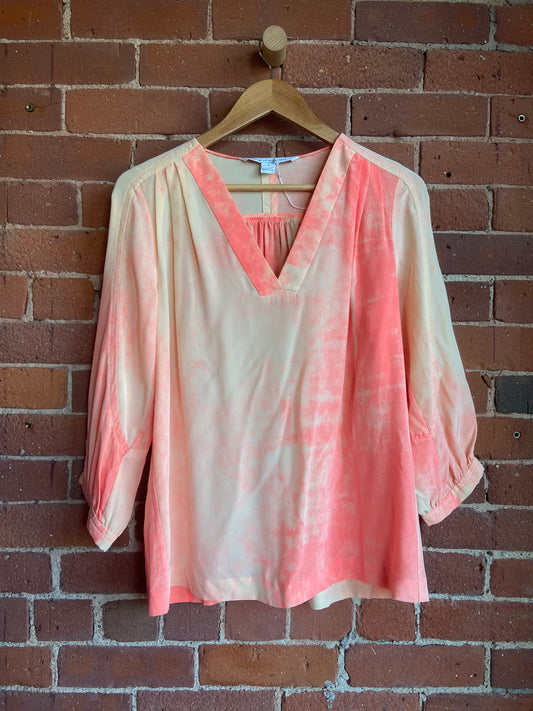 DVF silk pink/white top SS 1-2