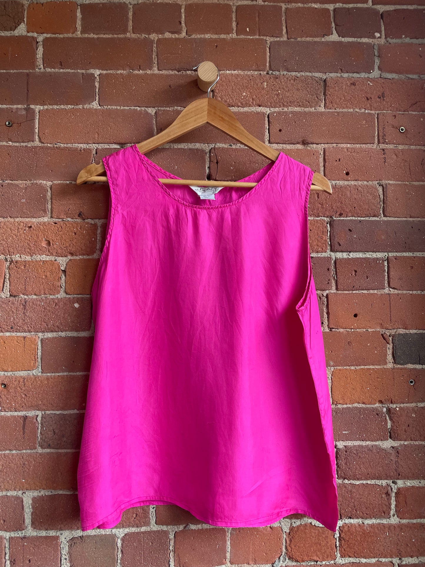 Magenta Silk Tank SS2