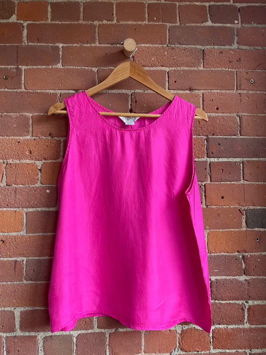 Magenta Silk Tank SS2