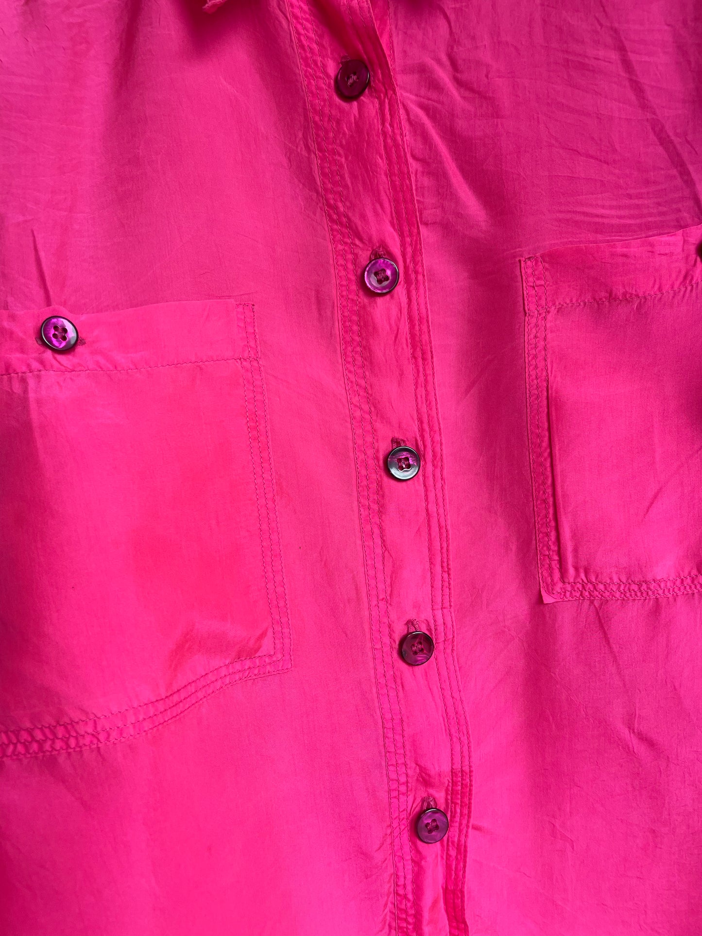 "CLIO" High Vis 100% Silk Button Down SS2-3