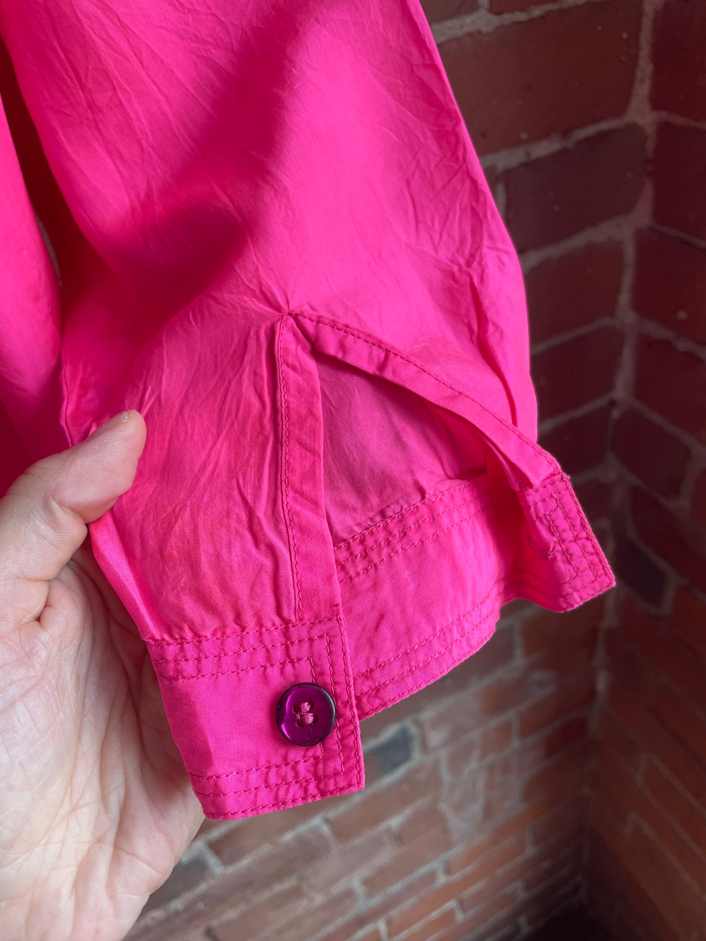 "CLIO" High Vis 100% Silk Button Down SS2-3