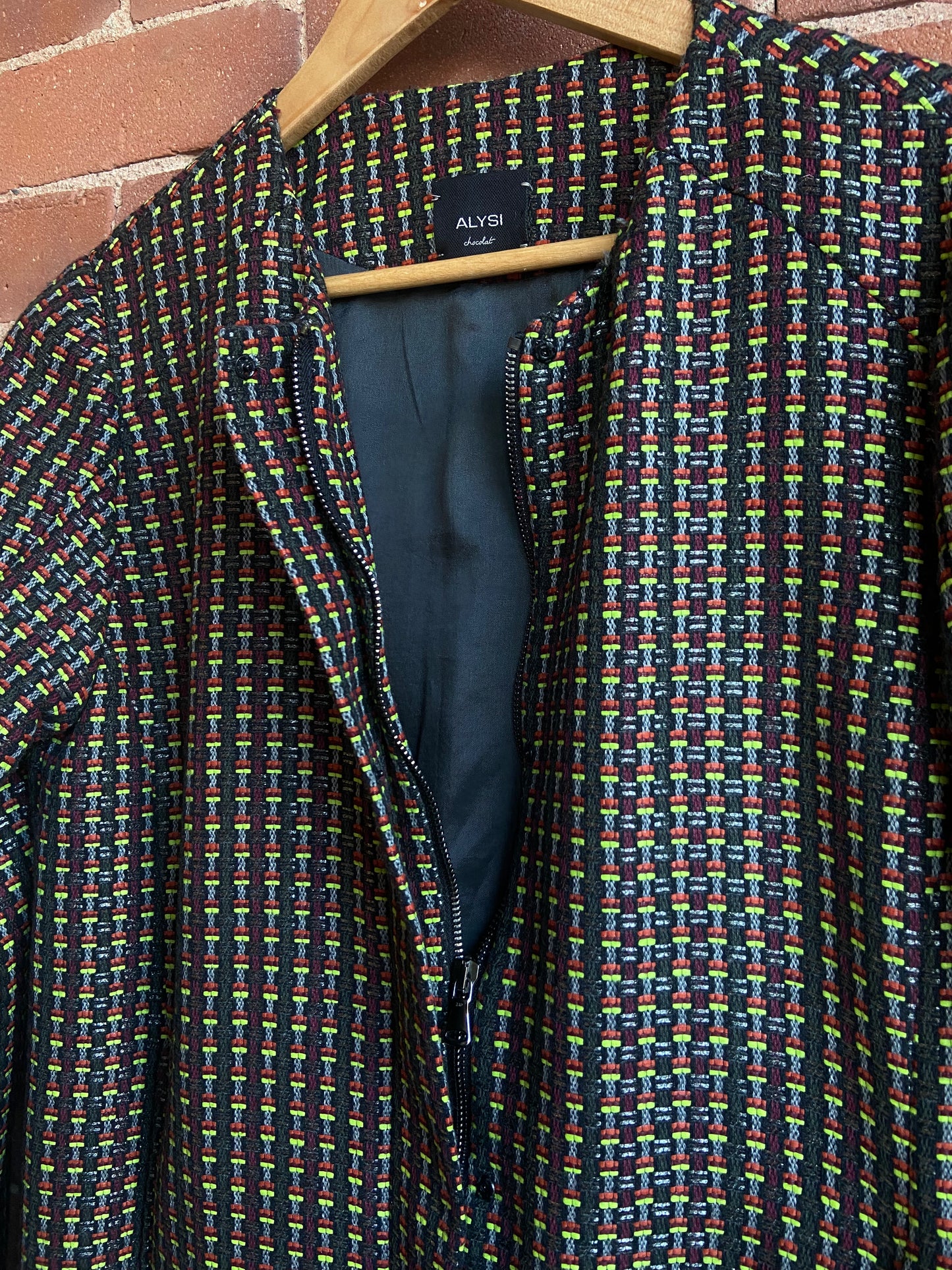 Alysi chocolate zip coat SS1