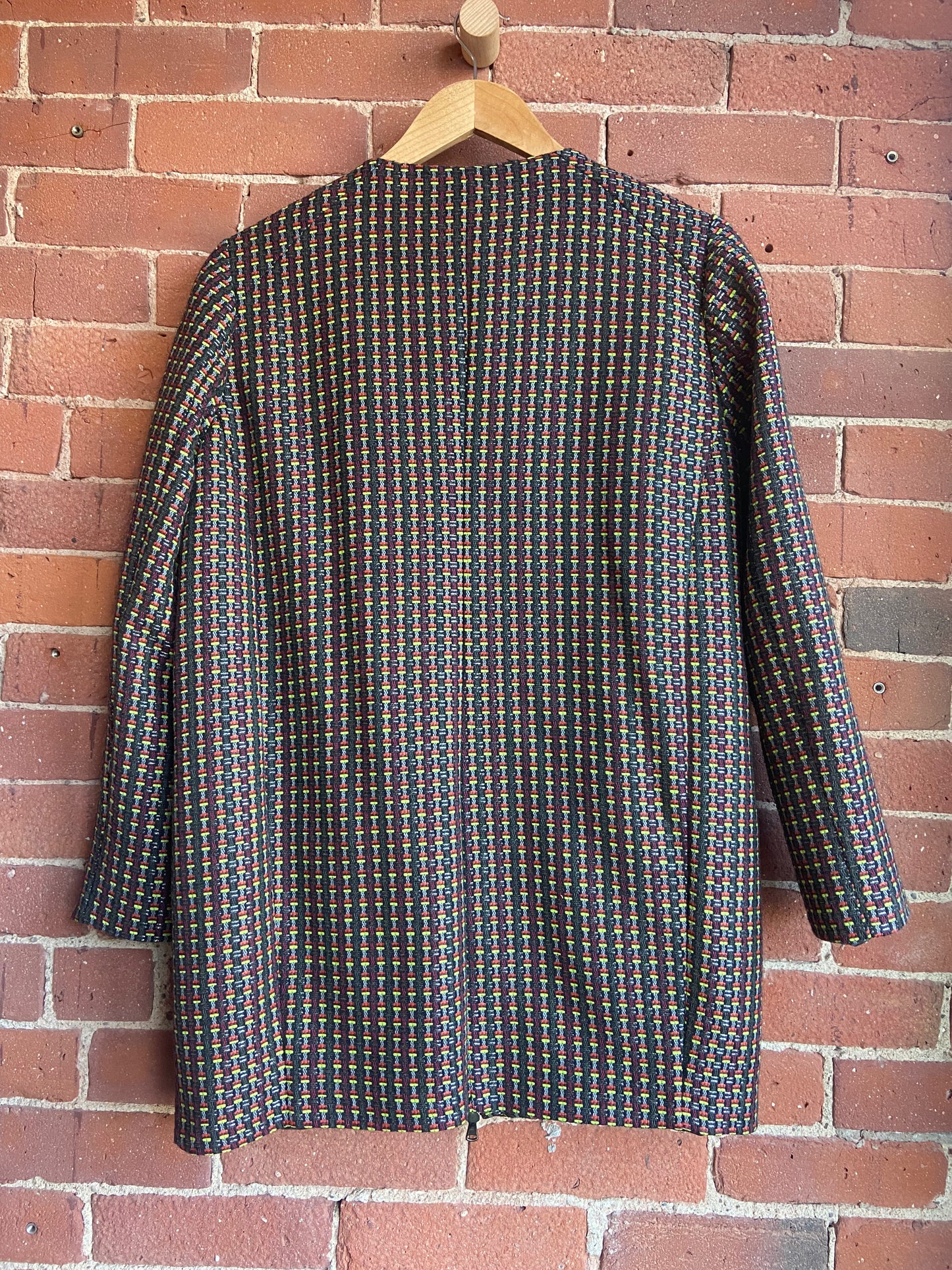 Alysi chocolate zip coat SS1