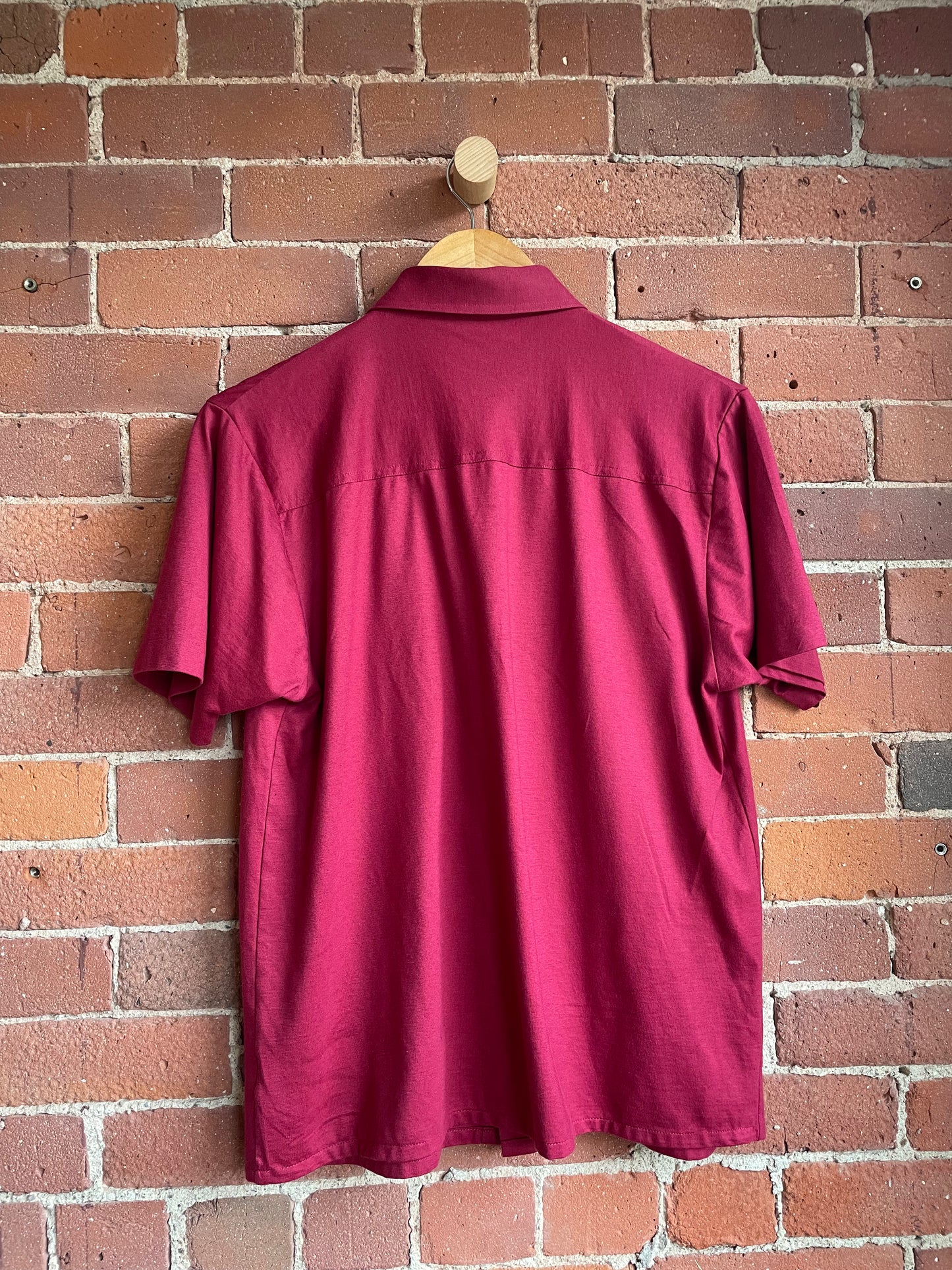 Maroon Short Sleeve Button Down SS1-2