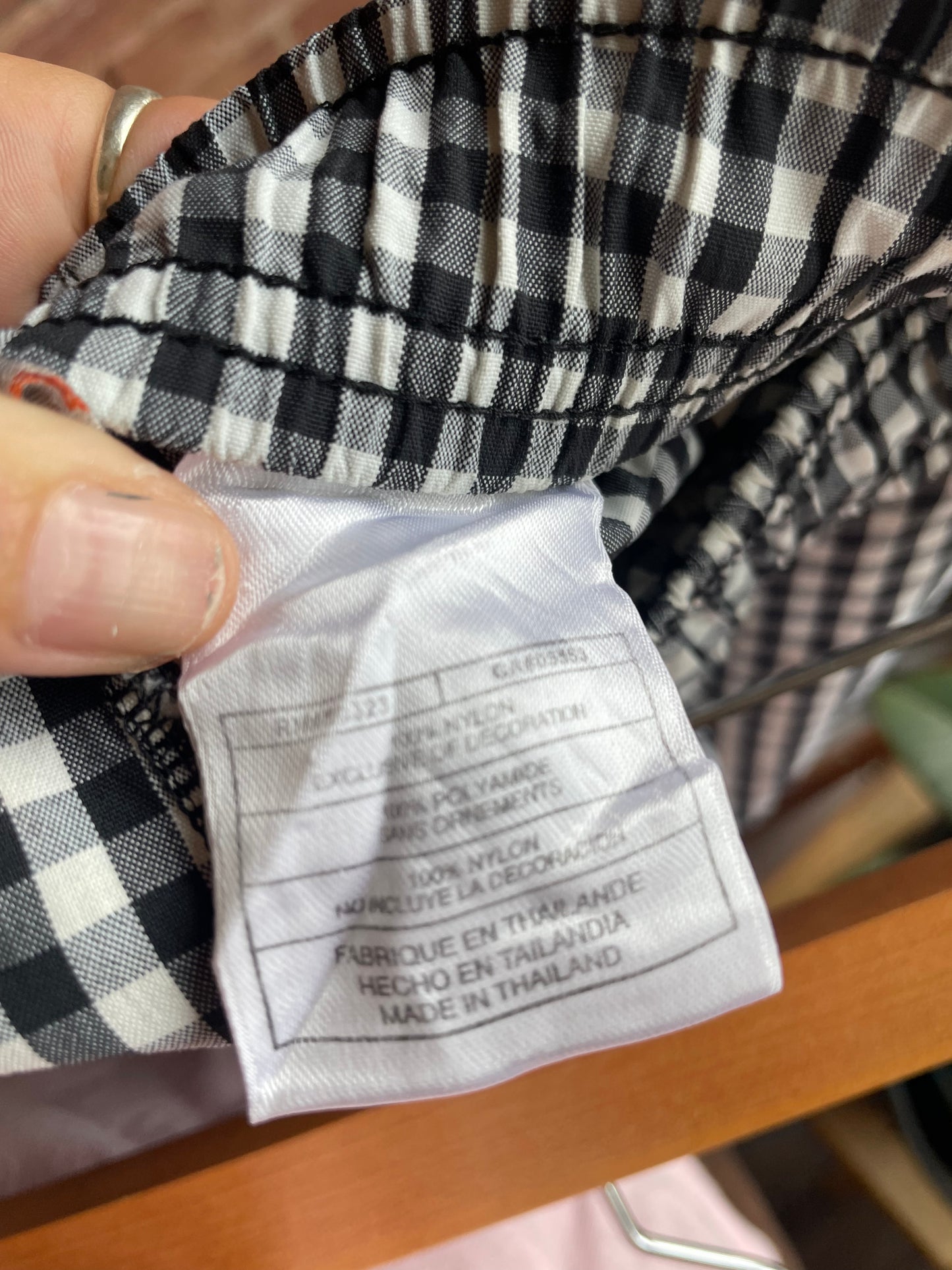 Nike Gingham Red Stripe Athletic Shorts SS2