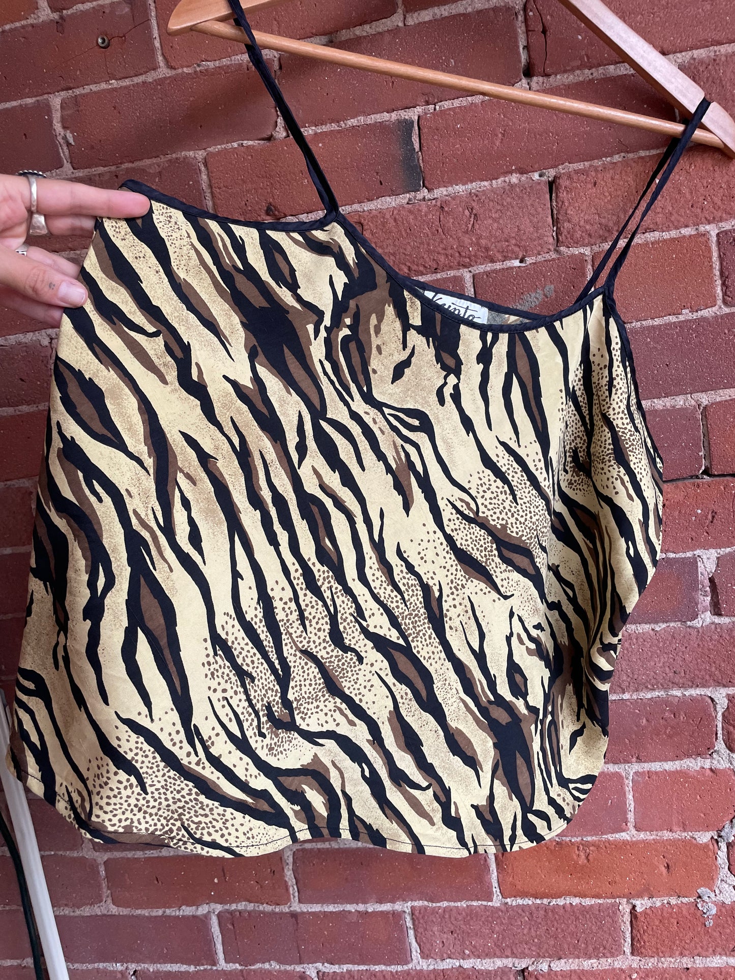 Vintage Silk Zebra Cheetah Printed Tank SS2-3