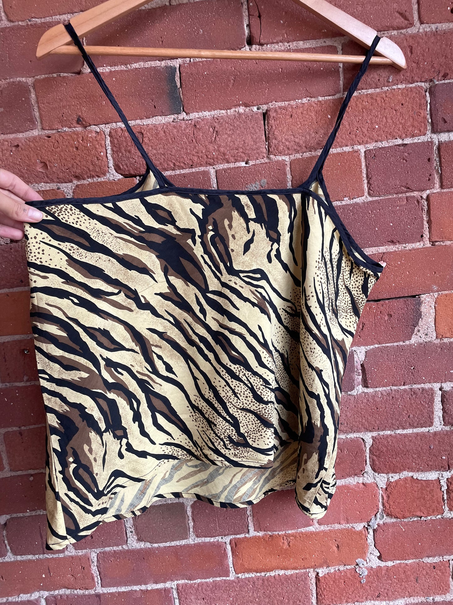Vintage Silk Zebra Cheetah Printed Tank SS2-3