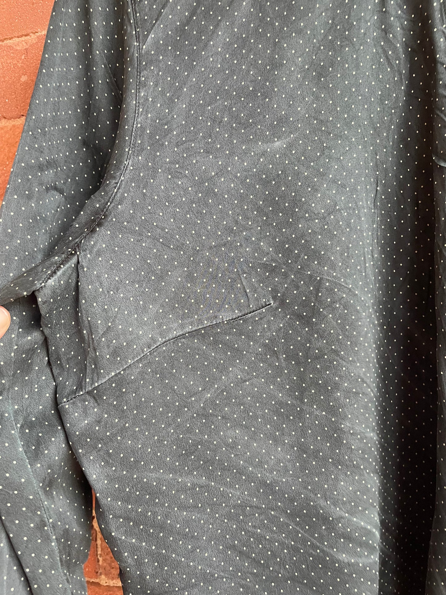 "Real Clothes" Silk Subtle Polka Dot Blouse SS1-2