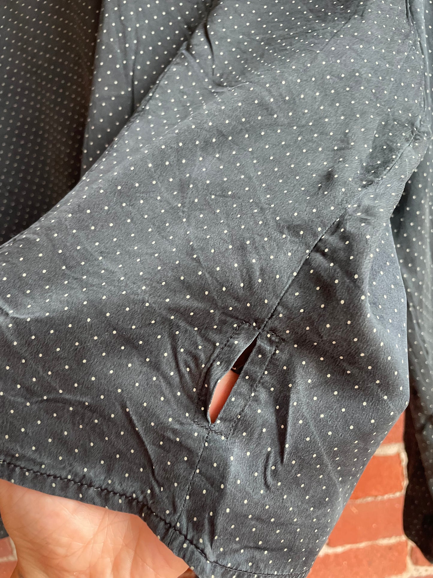 "Real Clothes" Silk Subtle Polka Dot Blouse SS1-2