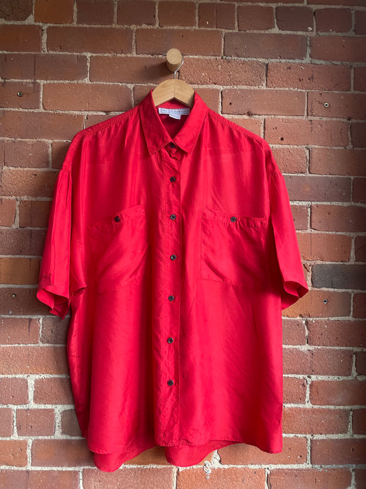 "One Resource" Short Sleeve Silk Button Down SS3
