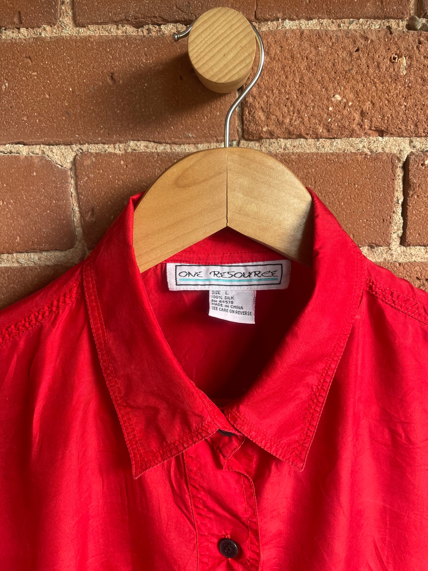 "One Resource" Short Sleeve Silk Button Down SS3