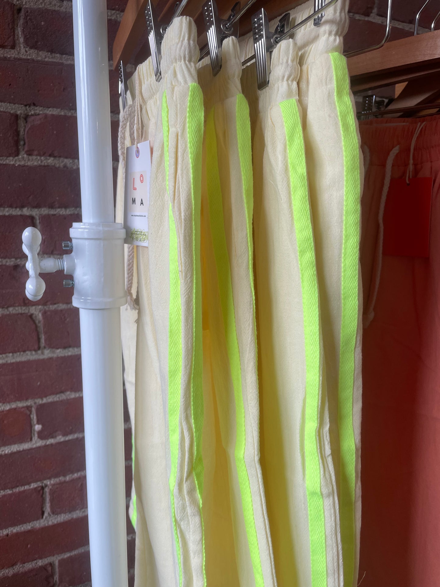 LOMA Lil Ones Track Pants - Neon Stripe or Peach with White Stripe