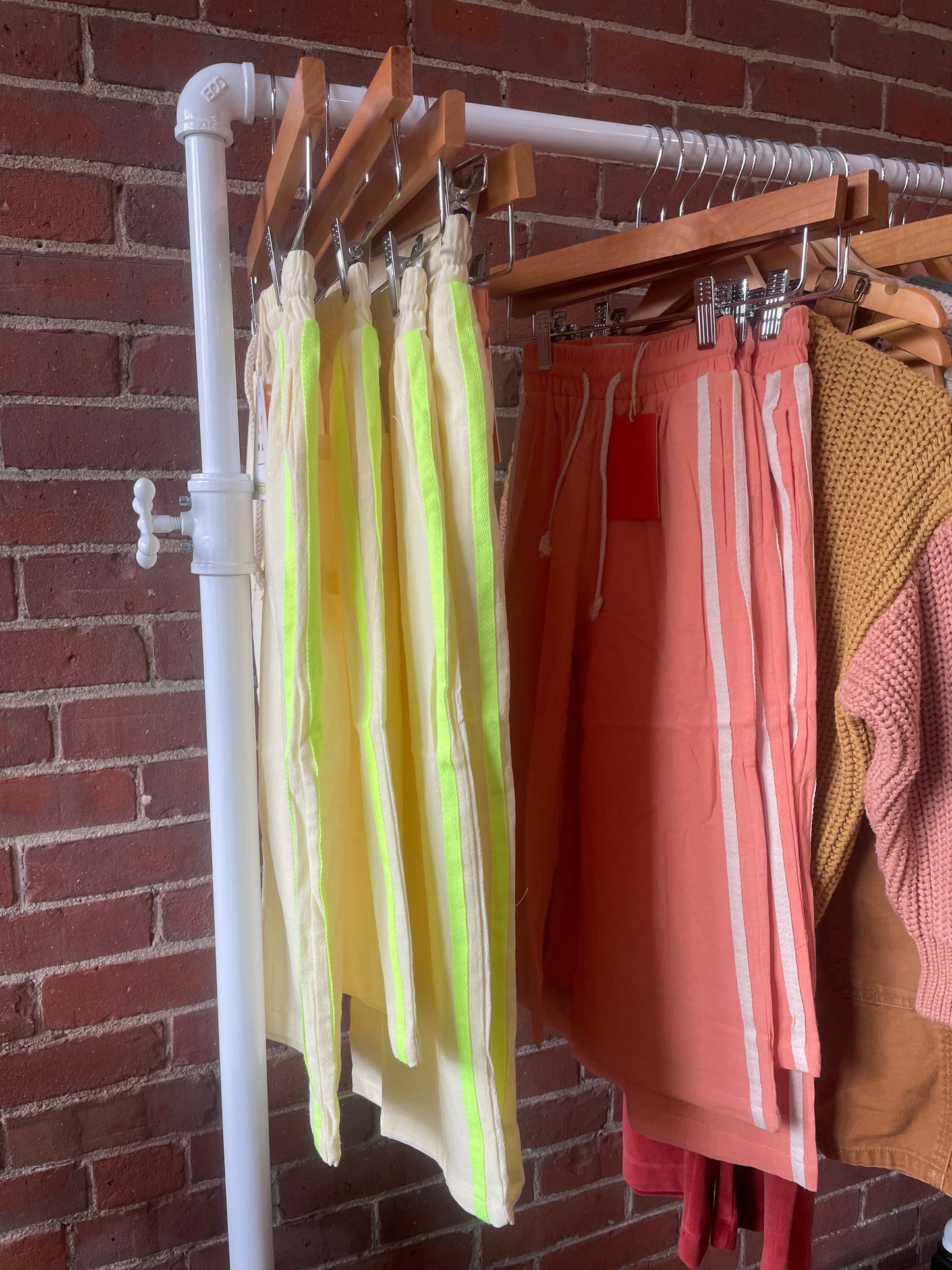 LOMA Lil Ones Track Pants - Neon Stripe or Peach with White Stripe