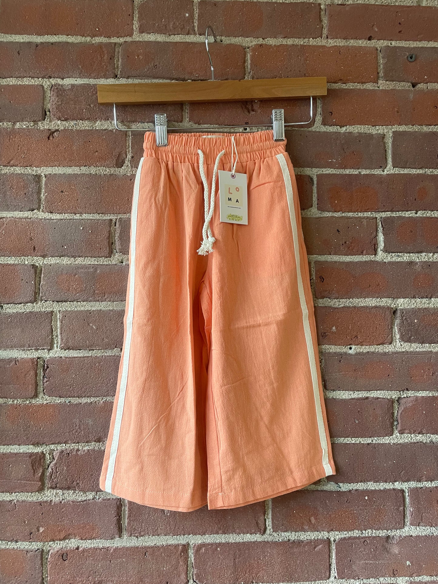 LOMA Lil Ones Track Pants - Neon Stripe or Peach with White Stripe