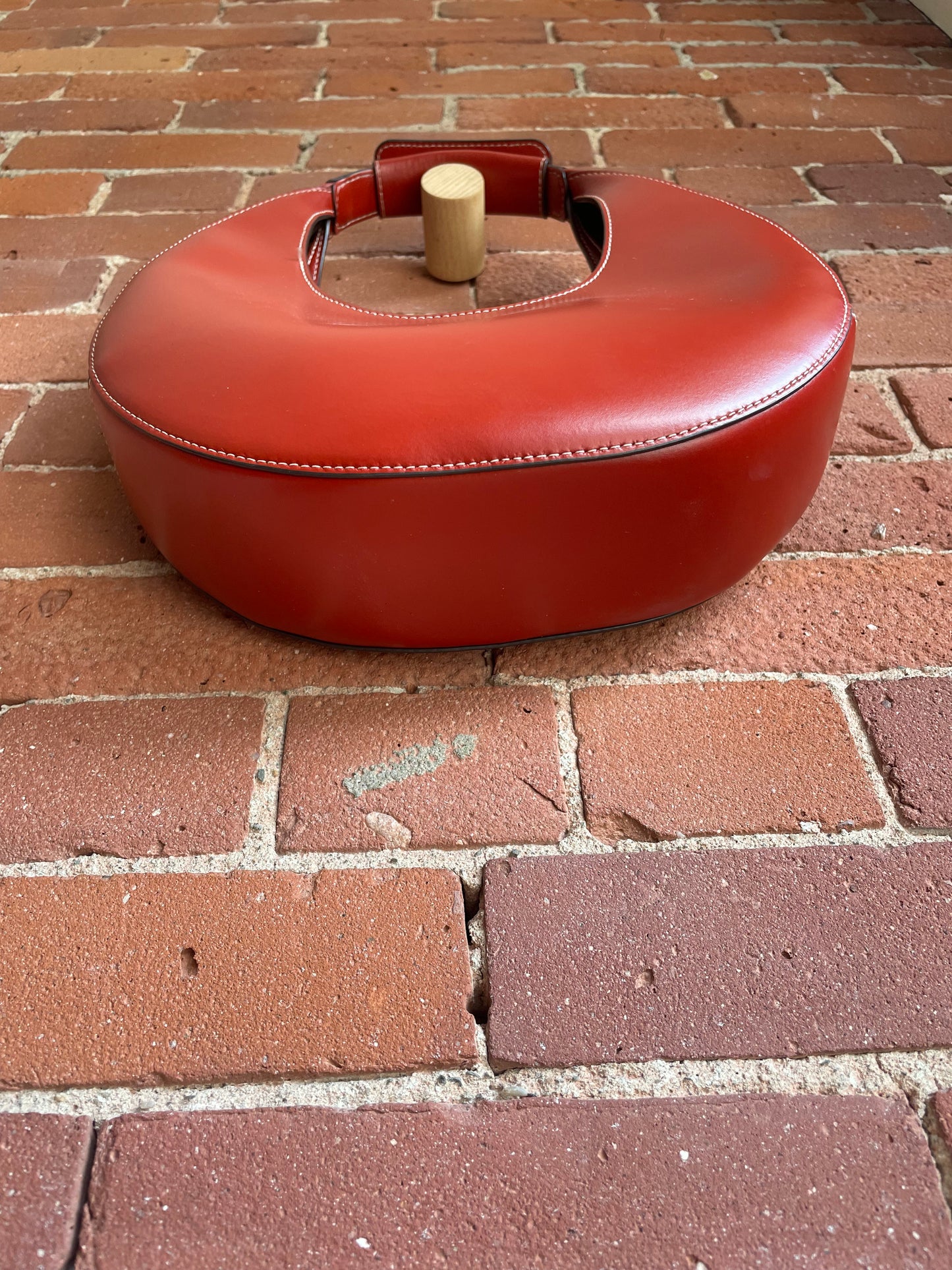 Staud Moon Bag in Red