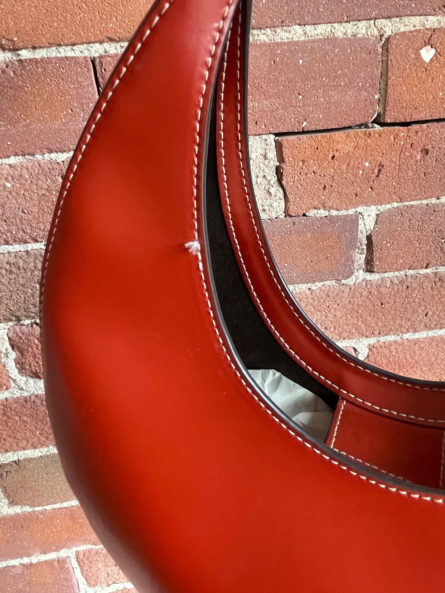 Staud Moon Bag in Red