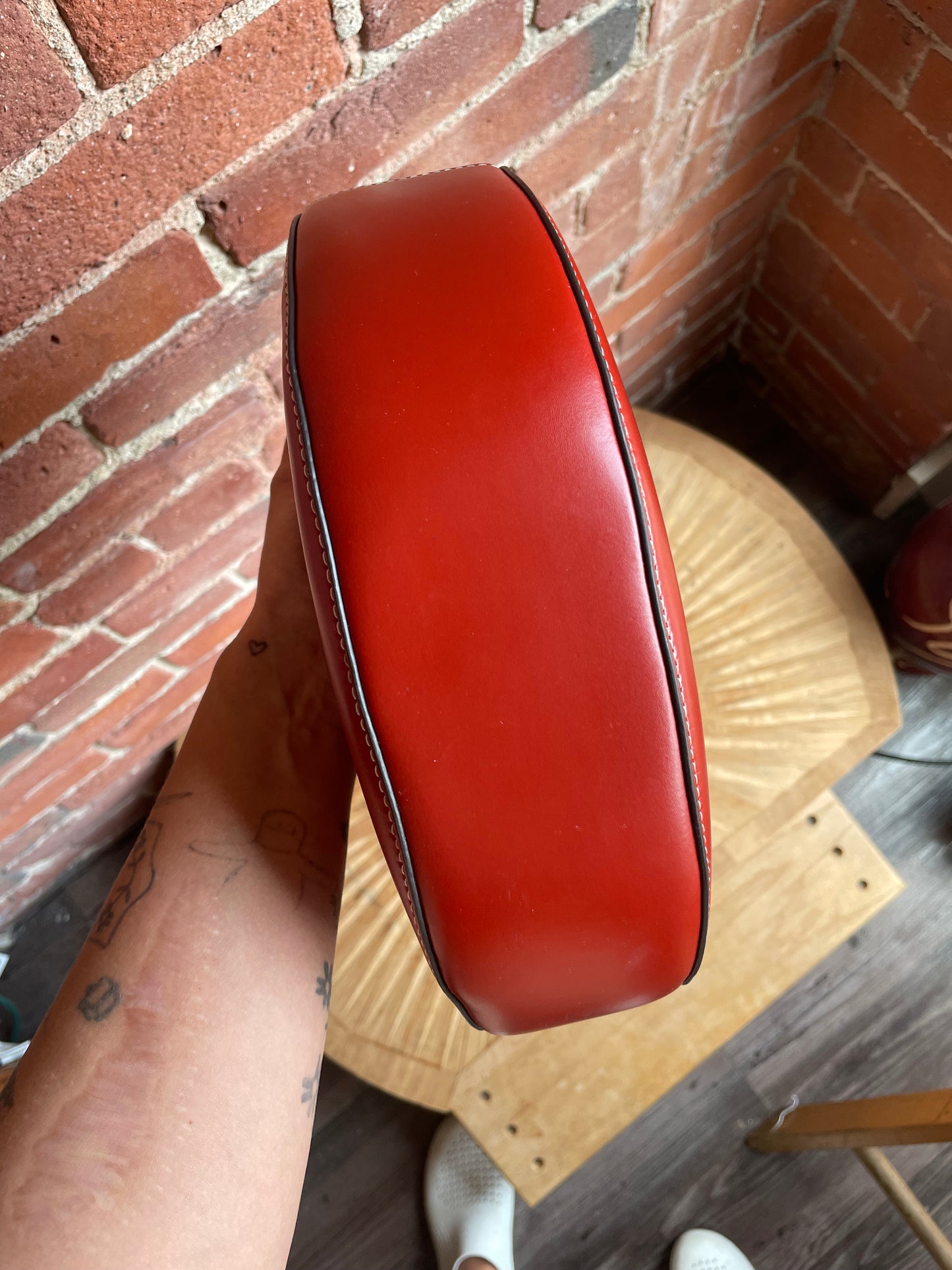 Staud Moon Bag in Red