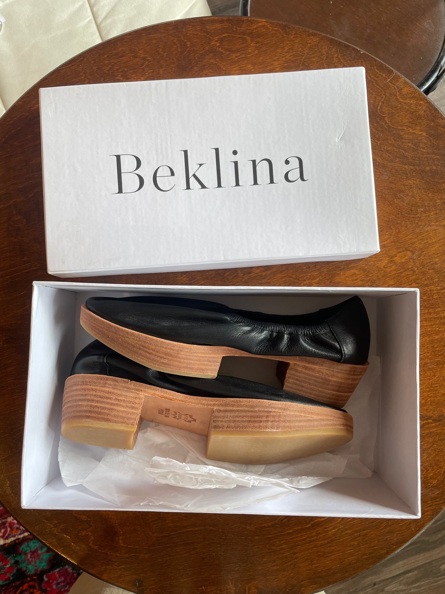 Beklina Leather Loafers, Size 8, New in Box