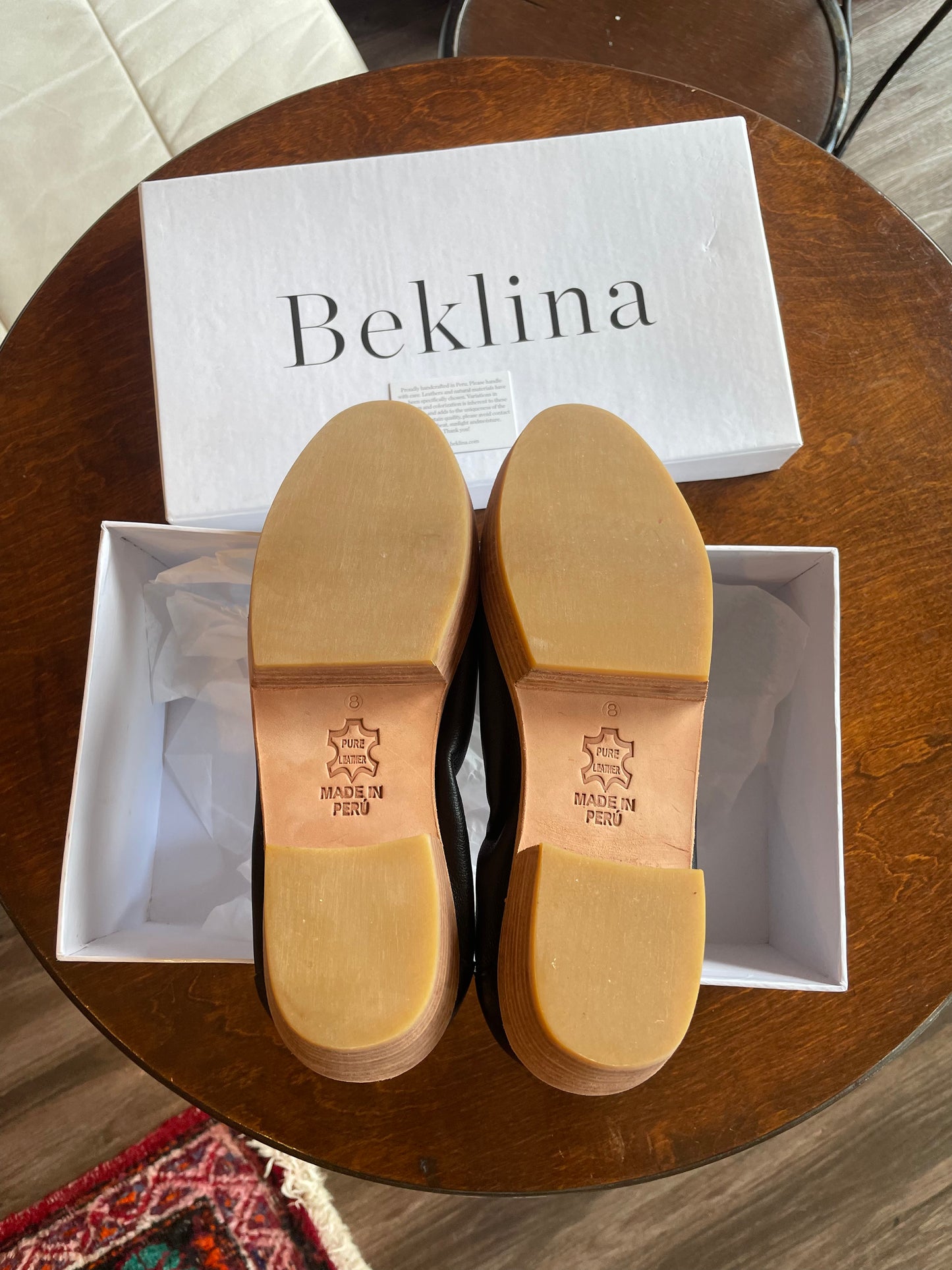 Beklina Leather Loafers, Size 8, New in Box